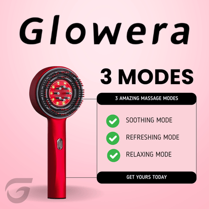 3-in-1 Scalp Massager Comb | Red Light Therapy | Detangling Brush | Head Scratcher | Stress Relief & Improved Hair Vitality | Ergonomic Design | Soothing, Refreshing, Relaxing Modes | Ultimate Scalp Care Tool