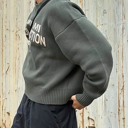 Loose Knit Pullover | Men's Oversized Sweater | Comfortable & Breathable | High-Quality Fabric | Casual & Contemporary Style | Versatile Wardrobe Staple | Multiple Colors Available