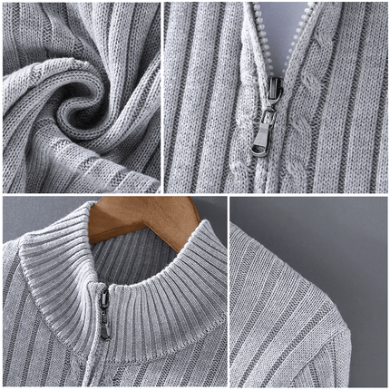 Men's Lightweight Ribbed Knit Cardigan | Versatile Colors | Effortless Style | Grey, Dark Gray, Blue, Black