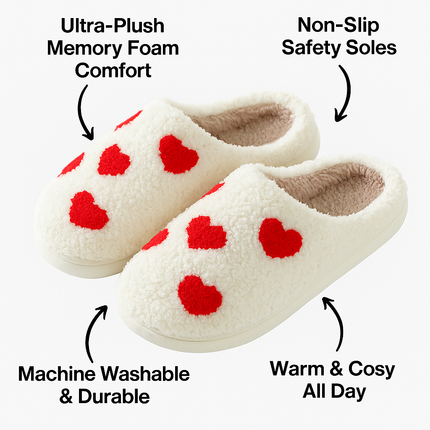 Nordic Comfort Memory Foam Slippers | Ultra-Plush Interior | Non-Slip Rubber Soles | Machine Washable | Sizes AU 5.5-10.5 | Breathable Warmth | Durability & Easy Care | Relaxing Footwear for Tired Feet