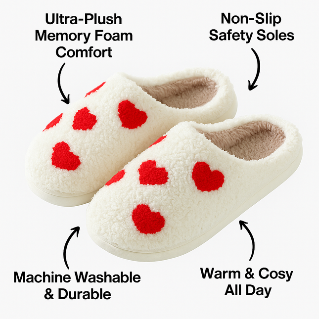 Nordic Comfort Memory Foam Slippers | Ultra-Plush Interior | Non-Slip Rubber Soles | Machine Washable | Sizes AU 5.5-10.5 | Breathable Warmth | Durability & Easy Care | Relaxing Footwear for Tired Feet