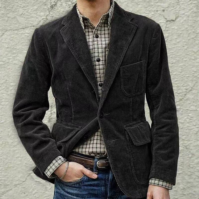 Men's Set | Corduroy Blazer & Vest | Soft & Breathable | Tailored Fit | Versatile Style | Deep Pockets | Durable Quality | Easy Care | Elegant & Comfortable | Ideal for Casual & Formal Occasions