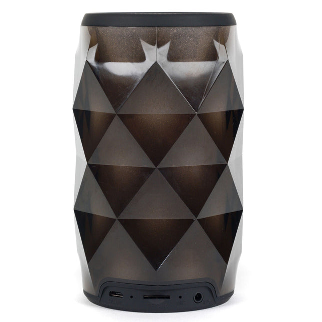 Pulsar Crystal Can Bluetooth Speaker | Wireless Range 10m | LED Light Modes | Portable & Rechargeable | Compact 8x8x13.5cm | 3W Output | Aux & Bluetooth Connection | Galaxy Effect | Lightweight Audio Design