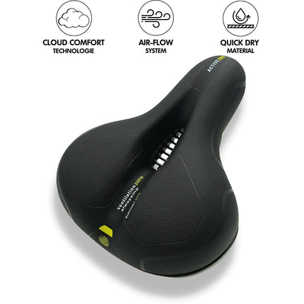 CloudComfort Pro | Ergonomic Shock-Absorbing Bicycle Saddle | Built-In Lighting | Breathable & Weatherproof | Pain-Free Cycling Comfort | Soft Pressure-Relief Design