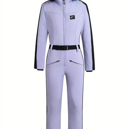 Women's Waterproof Ski & Snowboard Jumpsuit | Warm Lined with Belt | Essential Winter Gear by Nikcky
