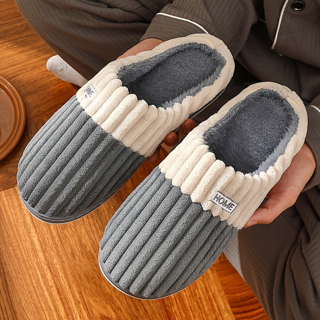 Men's Slippers | Warm Thick Lining - Machine Washable - Versatile Colors - Waterproof Sole