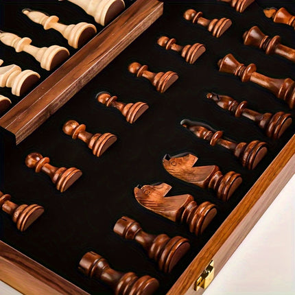 StrategySet | Elegant Crafted Wood | Chessboard 39cm | Timeless Design for All Skill Levels