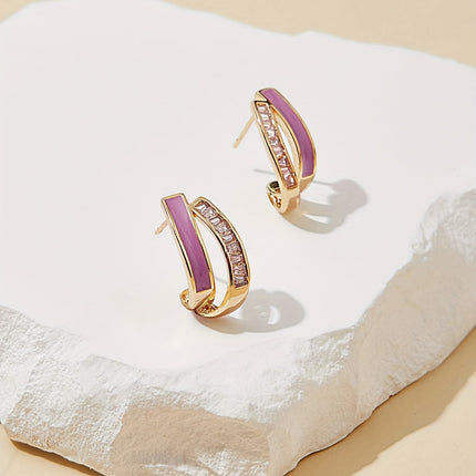 Elegant Zirconia Earrings | Timeless Korean-Inspired Design | Durable & Lightweight | Perfect for Casual or Chic Occasions | Gift-Ready