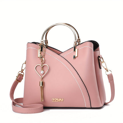 YSL Essential Luxury Leather Shoulder Bag | Vibrant Color Block Design | Stylish Tassel Accents | Spacious Interior