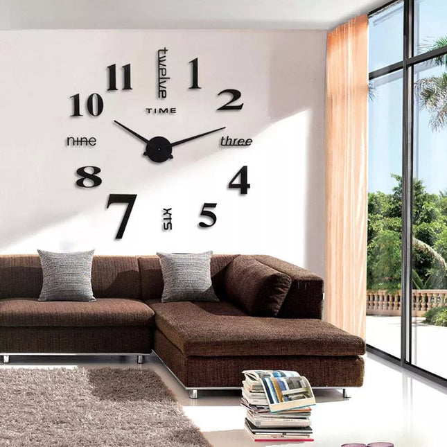 Modern Silent Wall Timepiece | Frameless Minimalist Design | Clear Numbers | Sleek Home Decor | Ideal for Dining Room, Office | No Ticking Noise