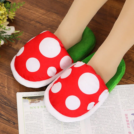 Anime-Inspired Cozy Piranha Plant Slippers | Plush Upper | Memory Foam Midsole | Warm Cotton Comfort for Gamers | Easy Maintenance | Unique Fun Design | Ideal for Lounging and Themed Gatherings