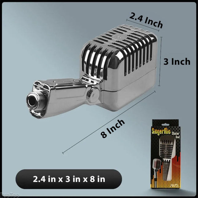 Microphone-Shaped Shower Experience | Eco-Friendly | Easy Installation | High-Pressure Rainfall | Durable and Fun | Perfect for Singing in the Shower