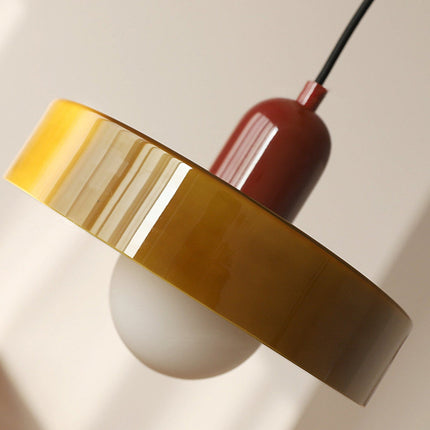 Bauhaus Pendant Light | Vivid Colored Glass | Modern Design | Functional Home Decor | Energy Efficient Lighting for Living Room, Dining Room, Bedroom
