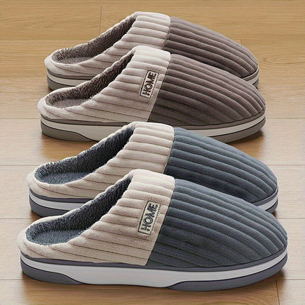 Men's Slippers | Warm Thick Lining - Machine Washable - Versatile Colors - Waterproof Sole