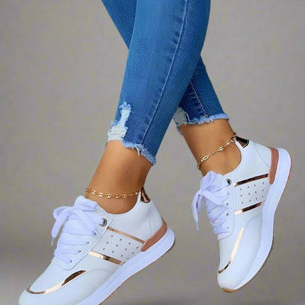 Women's Glitter Sneakers | Regular Fit | Gold or Silver Accents | Luxury Design | All-Day Comfort | Perfect for Special Occasions