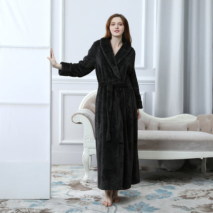 FlannelLuxe | Women's Extra Long Zippered Thermal Flannel Bathrobe | Cozy Winter Loungewear | Plus Size Options