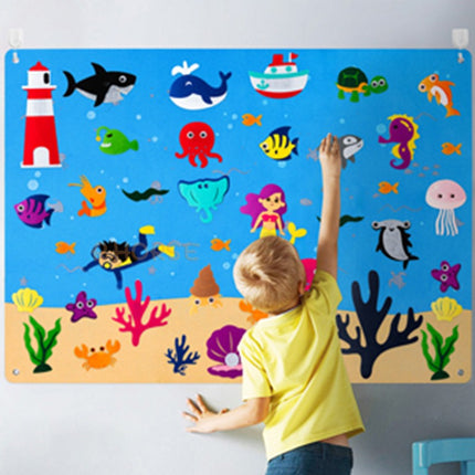 Children's Educational Felt Learning Board | Interactive Storytelling Tool | Portable with Reusable Animal Stickers | Encourages Imagination & Cognitive Development