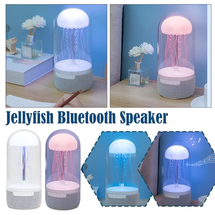 Portable Lamp with Floating Jellyfish | Bluetooth Speaker | 8 Color-Changing LED Lights | USB-C Rechargeable | Room Decor | Relaxation and Party Atmosphere | Intuitive Touch Controls | Modern Audio-Visual Device