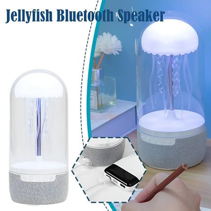 Portable Lamp with Floating Jellyfish | Bluetooth Speaker | 8 Color-Changing LED Lights | USB-C Rechargeable | Room Decor | Relaxation and Party Atmosphere | Intuitive Touch Controls | Modern Audio-Visual Device