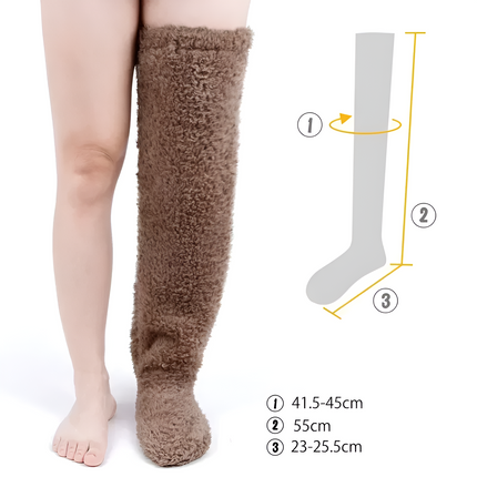 Ultra-Soft Knee-High Fuzzy Socks | Premium Plush Warmth | Versatile Cold Weather Essential | Snug & Stylish Winter Accessory | Perfect for Home or Outdoor Use | One-Size-Fits-Most