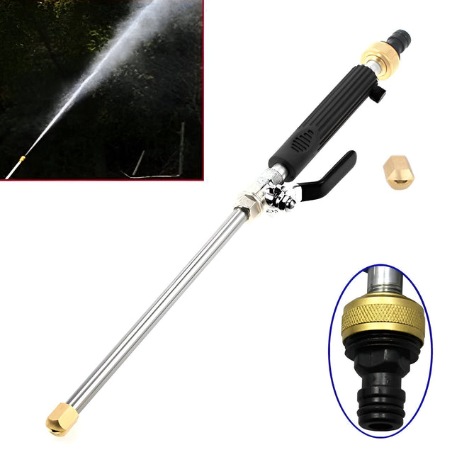 High-Pressure Garden Hose Attachment | Converts Hose Into Powerful Cleaning Tool | Rust-Resistant | 100x Enhanced Pressure | Easily Removes Dirt, Grime, Moss & Mold | Adjustable Nozzle | Lightweight & Easy Setup