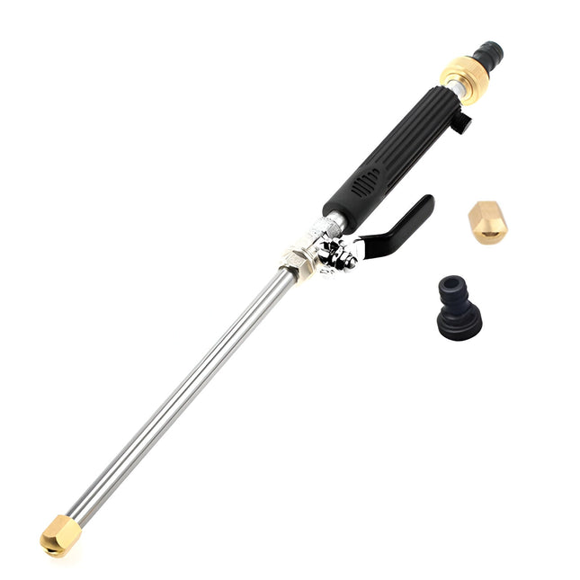 High-Pressure Garden Hose Attachment | Converts Hose Into Powerful Cleaning Tool | Rust-Resistant | 100x Enhanced Pressure | Easily Removes Dirt, Grime, Moss & Mold | Adjustable Nozzle | Lightweight & Easy Setup