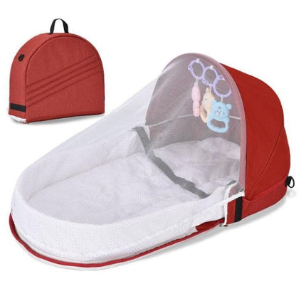 Mininest | Collapsible Baby Travel Bed | Lightweight | Mosquito Protection | High-quality Woven Polyester | Compact Foldable Design | Sturdy & Durable | Ideal for Home & Travel Use