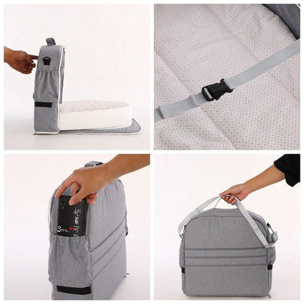 Mininest | Collapsible Baby Travel Bed | Lightweight | Mosquito Protection | High-quality Woven Polyester | Compact Foldable Design | Sturdy & Durable | Ideal for Home & Travel Use