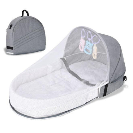 Mininest | Collapsible Baby Travel Bed | Lightweight | Mosquito Protection | High-quality Woven Polyester | Compact Foldable Design | Sturdy & Durable | Ideal for Home & Travel Use