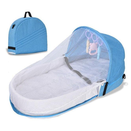 Mininest | Collapsible Baby Travel Bed | Lightweight | Mosquito Protection | High-quality Woven Polyester | Compact Foldable Design | Sturdy & Durable | Ideal for Home & Travel Use