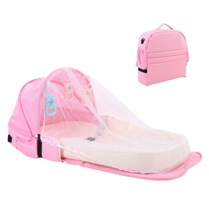 Mininest | Collapsible Baby Travel Bed | Lightweight | Mosquito Protection | High-quality Woven Polyester | Compact Foldable Design | Sturdy & Durable | Ideal for Home & Travel Use