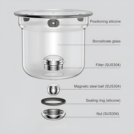 Elegant Glass Teapot | Borosilicate with Wooden Handle | One-Click Dispensing | Thermal Resistant | 520ml/720ml | Dishwasher Safe Infuser | Adjustable Brew Timing | Complete Setup Included