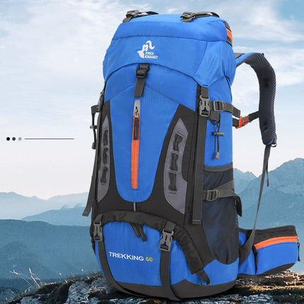 PeakPioneer 60L Rugged Expedition Pack | Rain Cover & Ergonomic Support | Multiple Compartments | Travel & Adventure Essential