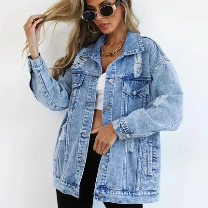 Trendy Oversized Spijkerjas voor Dames - Visconte