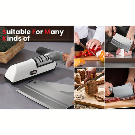 Automatic USB Electric Knife Sharpener | Dual Sharpening Modes for Knives & Tools | Kitchen Essential with Safe, User-Friendly Design