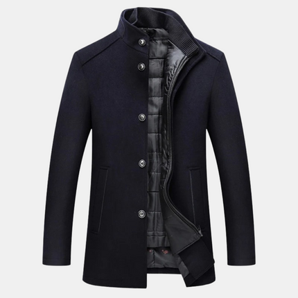 Elvio | Men's Wool Trenchcoat | Tailored Fit | Timeless Style | High-Quality Fabric | Versatile Casual & Professional Wear | Sophisticated Comfort for Autumn | Sizes S-XL Available