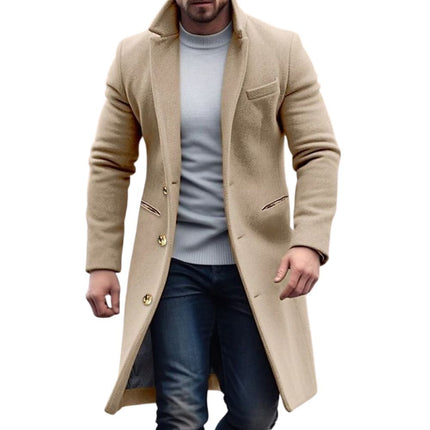 Mid-Length Buttoned Trenchcoat | Structured Silhouette | Classic Design | Breathable Everyday Outerwear | Versatile Styling for Professional & Casual Looks | Layering-Friendly | Timeless Wardrobe Staple