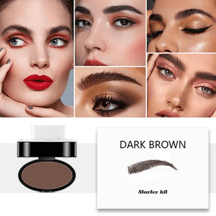 Adjustable Waterproof Eyebrow Stamp Kit | Natural Finish | Fast Application | Includes Pigmented Powder & Brush | Ideal for Thinning Brows | Long-Lasting Formula | Easy Shape Definition