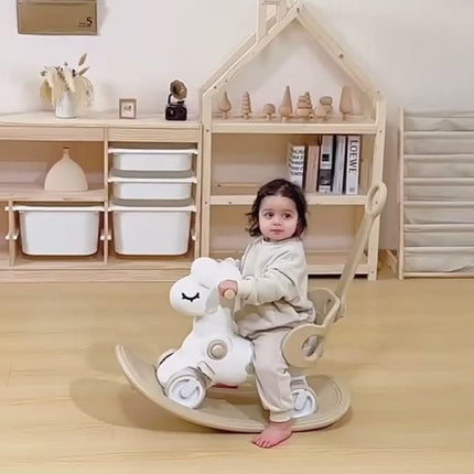 2-in-1 Kids Rocking Horse & Balance Bike | Safe, Durable & Colorful Ride-On Toy for Motor Skill Development | Ages 1-3