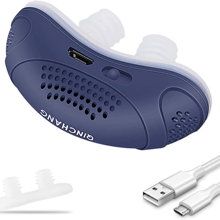 Micro CPAP Device | Advanced Anti Snore Technology | Adjustable Comfort Levels | USB Rechargeable | Silent & Discreet Operation | Built-in Air Purifier | Compact & User-Friendly Design | Blue/White