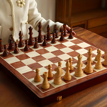 StrategySet | Elegant Crafted Wood | Chessboard 39cm | Timeless Design for All Skill Levels