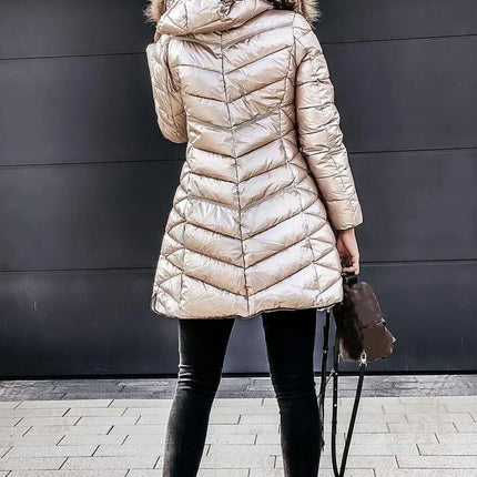 Women's Down Insulated Jacket | Fur Collar | Water-Repellent | Tailored Fit | Winter Coat