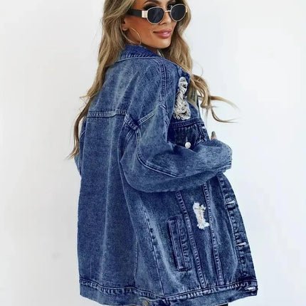 Trendy Oversized Spijkerjas voor Dames - Visconte