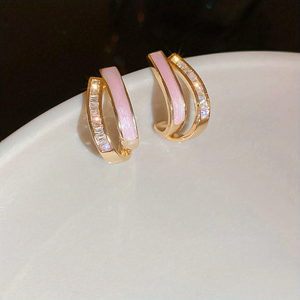 Elegant Zirconia Earrings | Timeless Korean-Inspired Design | Durable & Lightweight | Perfect for Casual or Chic Occasions | Gift-Ready