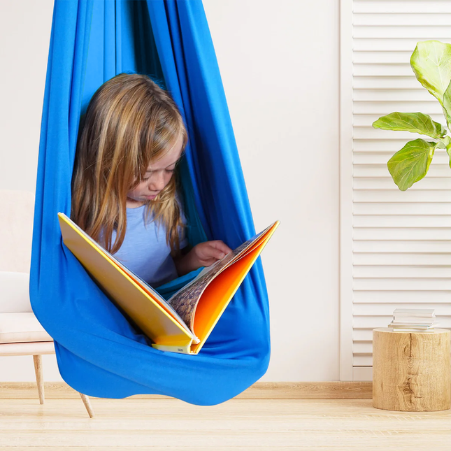 Calm Cocoon | Cotton Hanging Therapy Swing | Indoor Hammock for Children | Supports Focus & Balance | Sensory Integration | Tantrum-Soothe Haven | Multiple Sizes Available