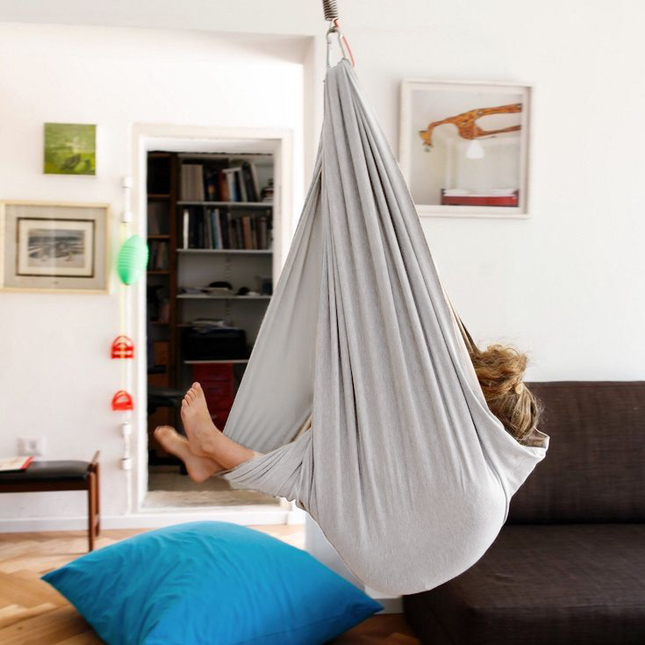 Calm Cocoon | Cotton Hanging Therapy Swing | Indoor Hammock for Children | Supports Focus & Balance | Sensory Integration | Tantrum-Soothe Haven | Multiple Sizes Available