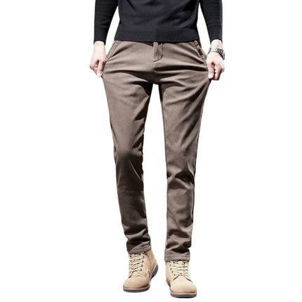 Fleece-Lined Winter Pants | Straight Leg | Warm Cotton-Blend | Insulating Brushed Fleece Interior | Cold Weather Comfort | Sleek Tailored Fit | Flexible for Active & Relaxed Days | Everyday Autumn/Winter Wear