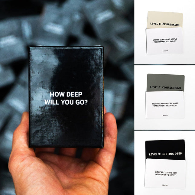 Deep Will You Go? Meaningful Connection Card Game | Encourages Genuine Conversations | Fun For 2-8 Players