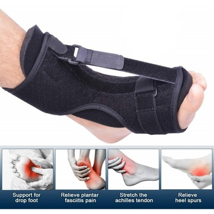 Adjustable Foot & Heel Splint | Lightweight Support | Pain Relief for Plantar Fascia | Versatile Ankle Stabilizer | Breathable Fabric | For Foot Drop, Ankle Sprains, Post-Surgical Recovery | Universal Fit