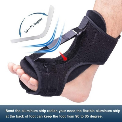 Adjustable Foot & Heel Splint | Lightweight Support | Pain Relief for Plantar Fascia | Versatile Ankle Stabilizer | Breathable Fabric | For Foot Drop, Ankle Sprains, Post-Surgical Recovery | Universal Fit